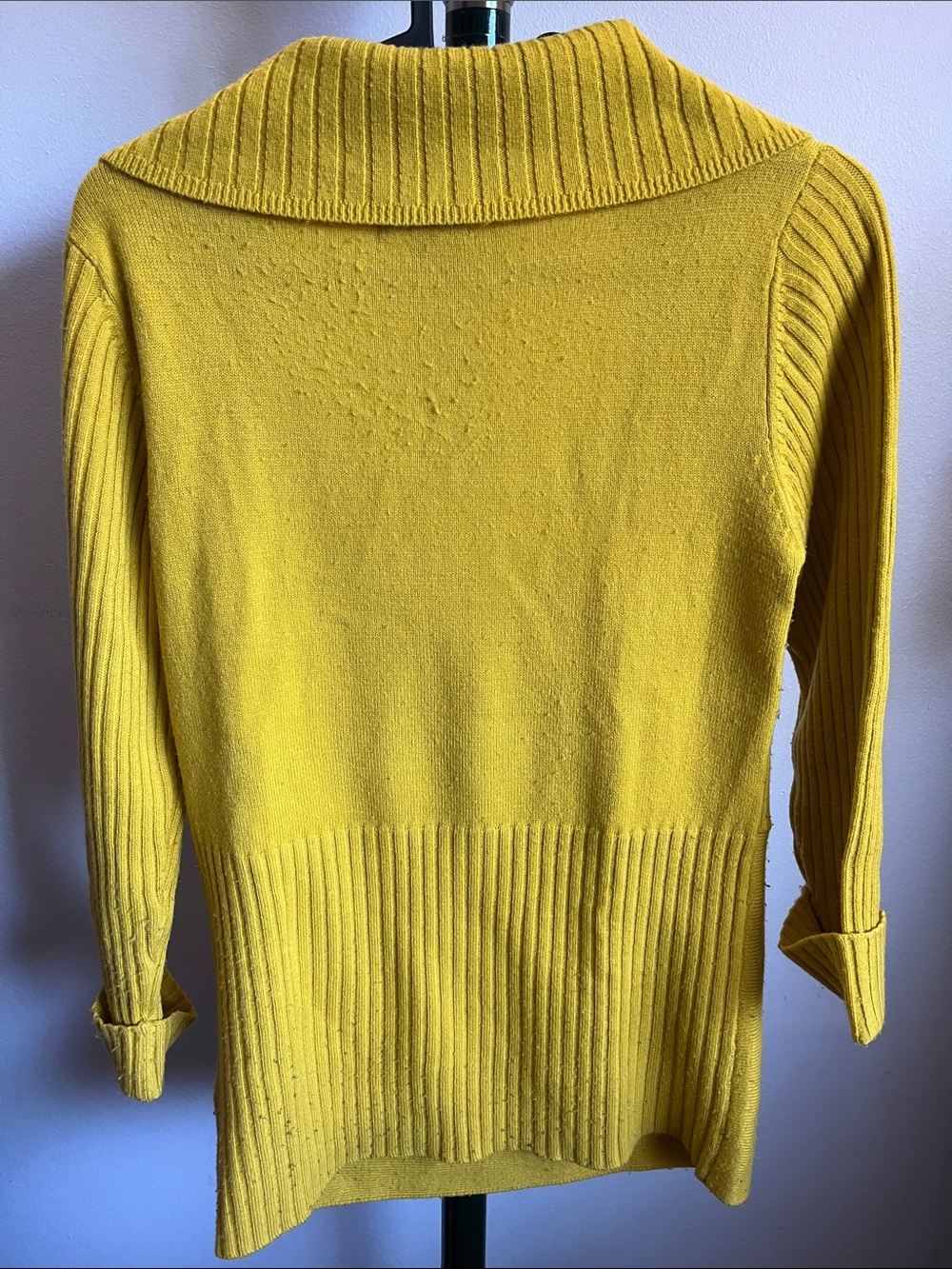 Le Château Mustard Yellow Ribbed Sweater - Picture 5 of 5